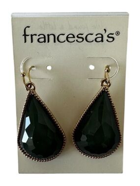 Francesca's Collections Indigo Teardrop Boho Earrings
